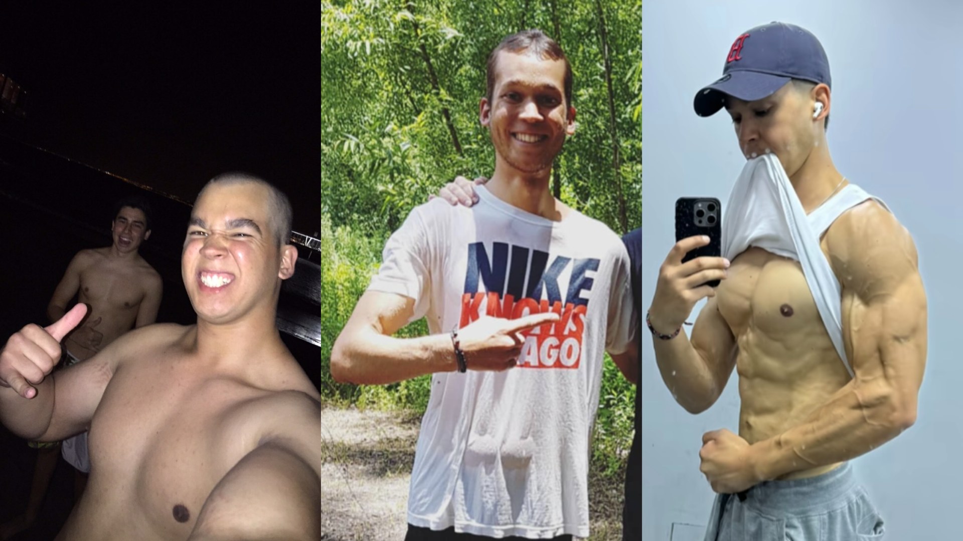 Collage del proceso de Nicolás a lo largo de los años